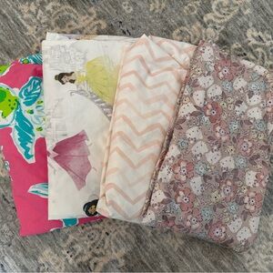 Bundle of 4 Pottery Barn crib sheets